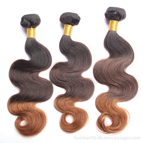 100% Human Ombre Hair Braiding Hair Virgin Brazilian Body Wave Hair Extension Ombre 1B/4/30
